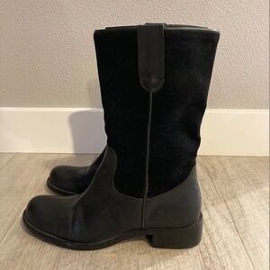 Black Leather Western Riding Boots